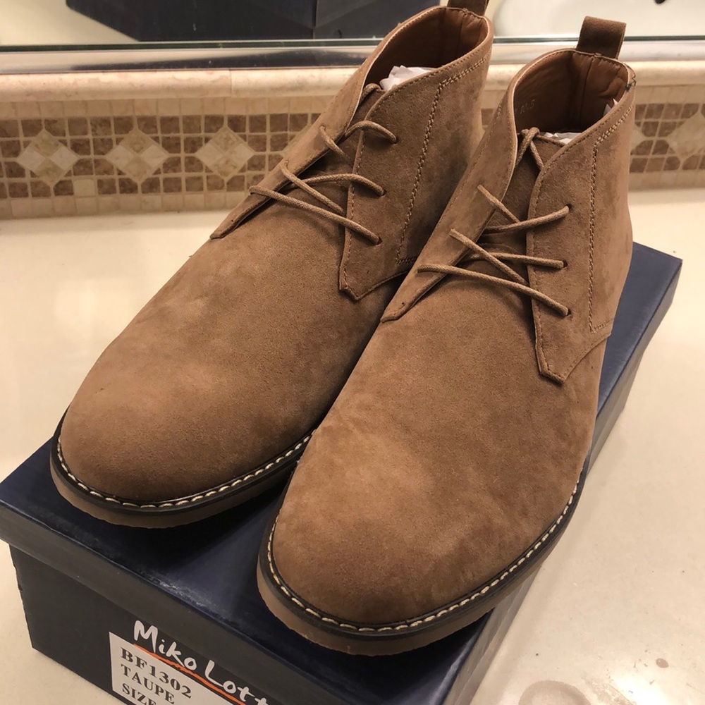 MEN’s SUEDE LEATHER BOOT TAUPE - Picture 2 of 8